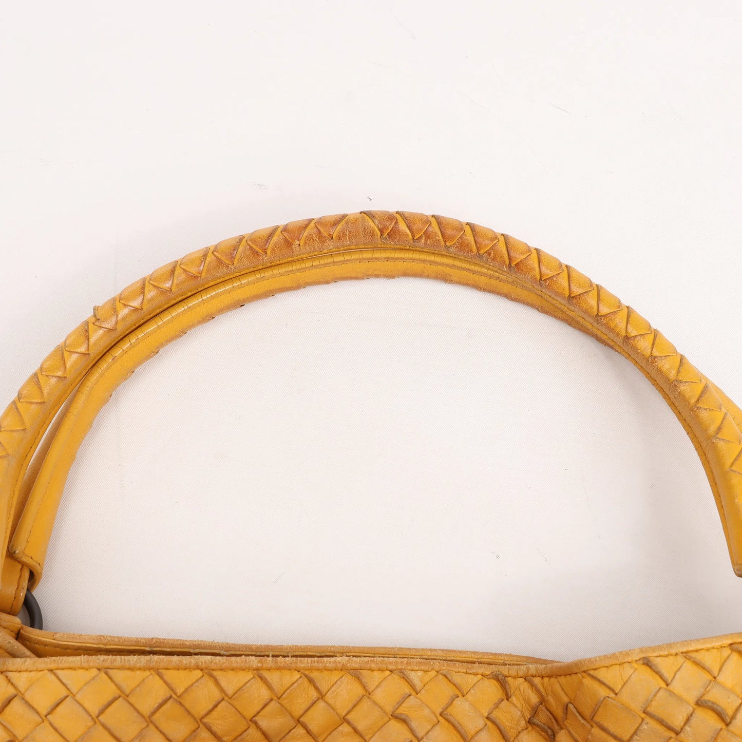 Bottega Veneta Intrecciato Leather Shoulder Bag in Yellow