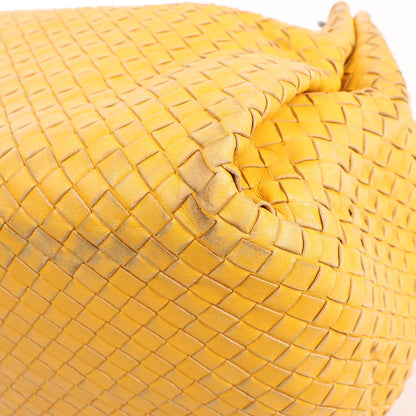 Bottega Veneta Intrecciato Leather Shoulder Bag in Yellow