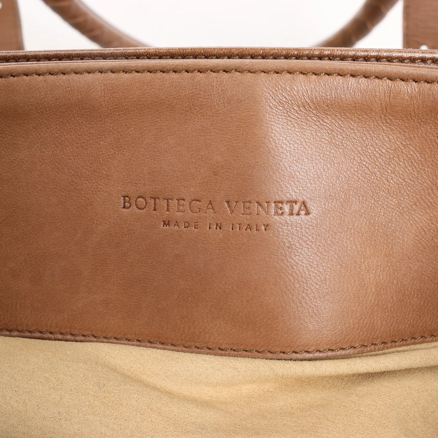Bottega Veneta Intrecciato Roma Leather Handbag in Brown
