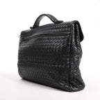 Bottega Veneta Intrecciato Leather Handbag in Black