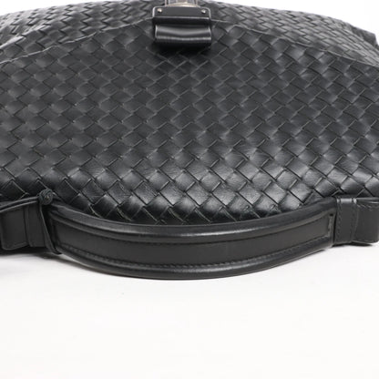 Bottega Veneta Sac à main en cuir Intrecciato en noir