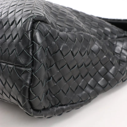 Bottega Veneta Sac à main en cuir Intrecciato en noir