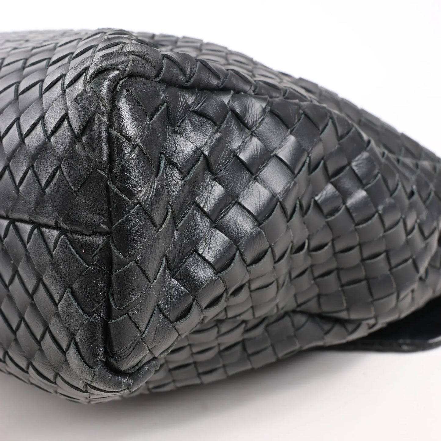 Bottega Veneta Sac à main en cuir Intrecciato en noir