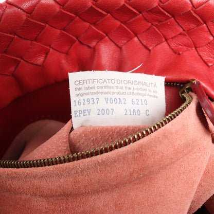 Bottega Veneta Intrecciato Leather Handbag in Red
