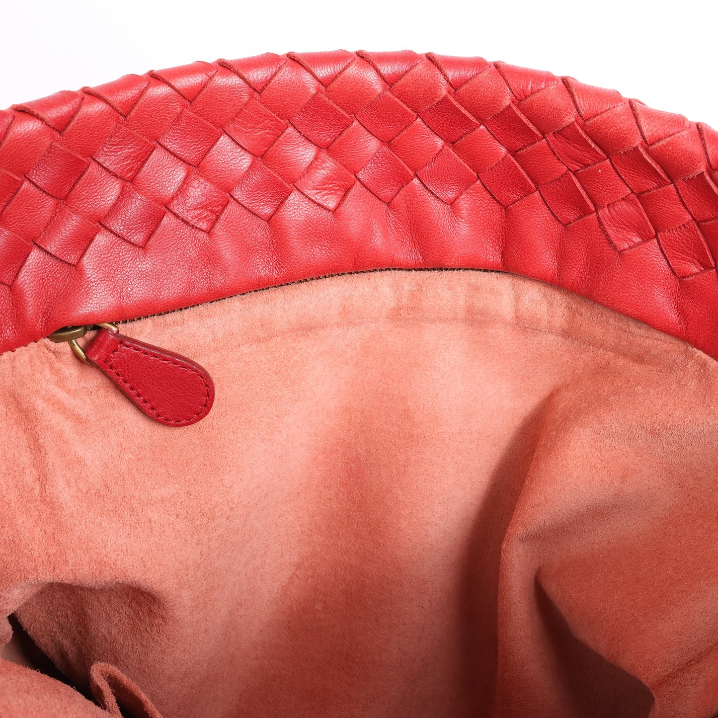 Bottega Veneta Intrecciato Leather Handbag in Red