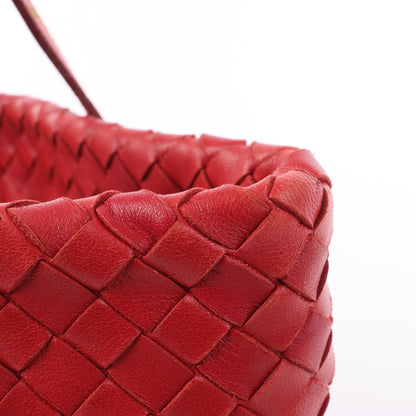 Bottega Veneta Intrecciato Leather Handbag in Red