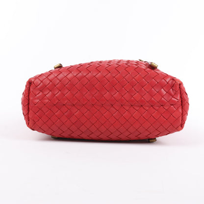 Bottega Veneta Intrecciato Leather Handbag in Red
