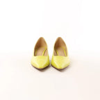 Bottega Veneta Leather Pointed Heels in Yellow, Size 37 EU