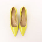Bottega Veneta Leather Pointed Heels in Yellow, Size 37 EU