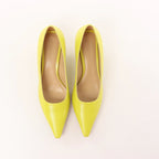 Bottega Veneta Leather Pointed Heels in Yellow, Size 37 EU