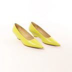 Bottega Veneta Leather Pointed Heels in Yellow, Size 37 EU