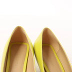 Bottega Veneta Leather Pointed Heels in Yellow, Size 37 EU