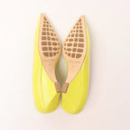 Bottega Veneta Leather Pointed Heels in Yellow, Size 37 EU