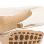 Bottega Veneta Mule Heel Toe Ring Leather in White, Size 39 EU