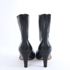 Bottega Veneta Leather Ankle Boots in Black ITZTQ99VEQTC, Size EU 38.5