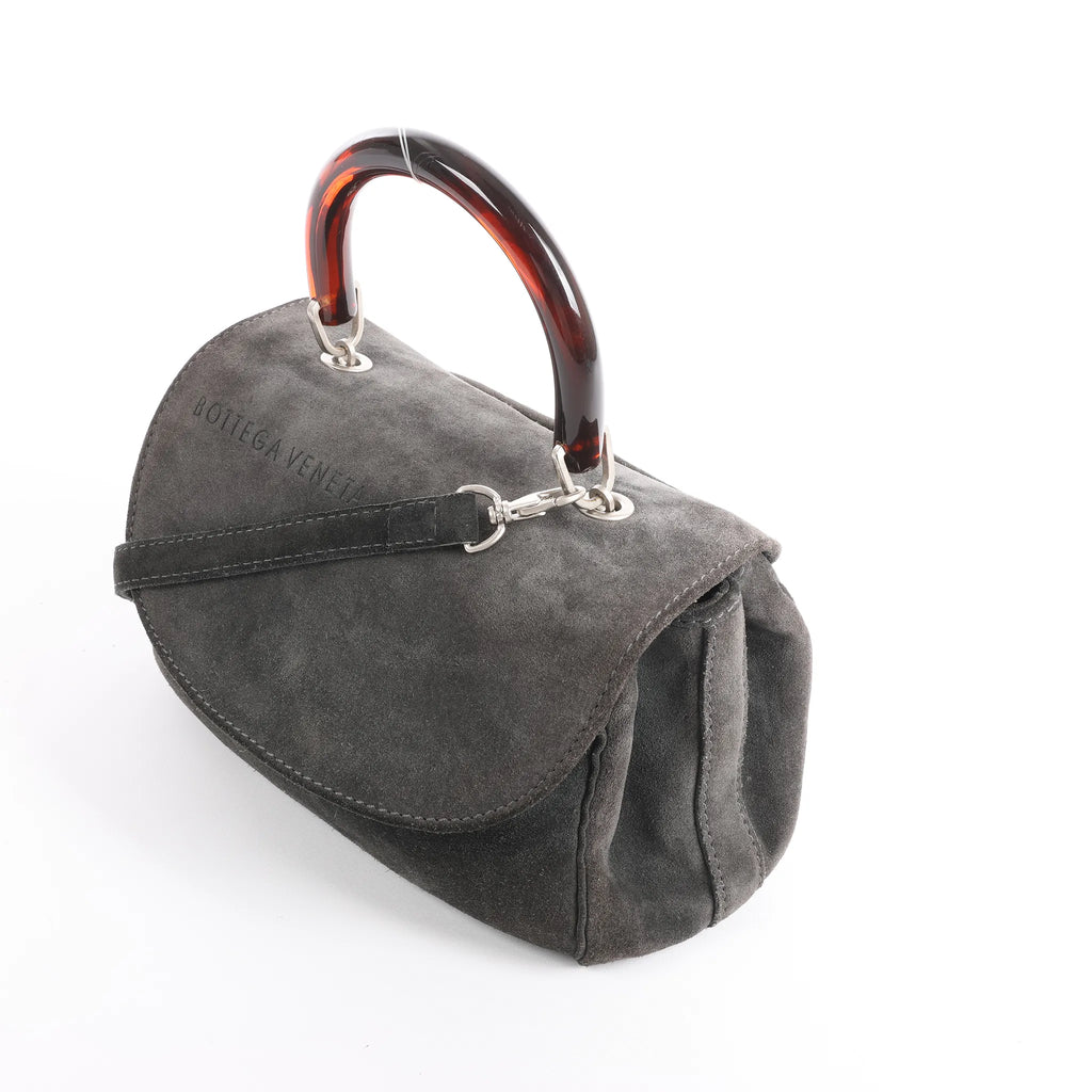 Bottega Veneta Suede 2Way Handbag in Gray