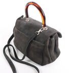 Bottega Veneta Suede 2Way Handbag in Gray