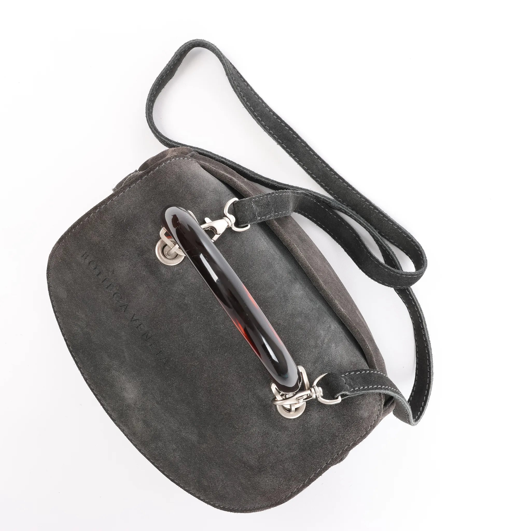 Bottega Veneta Suede 2Way Handbag in Gray
