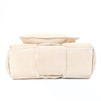 Bottega Veneta Arco Maxi Intrecciato Leather x Shearling Handbag in Beige