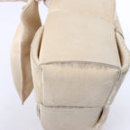 Bottega Veneta Arco Maxi Intrecciato Leather x Shearling Handbag in Beige