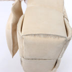 Bottega Veneta Arco Maxi Intrecciato Leather x Shearling Handbag in Beige