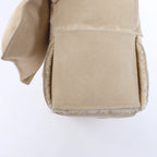 Bottega Veneta Arco Maxi Intrecciato Leather x Shearling Handbag in Beige
