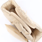 Bottega Veneta Arco Maxi Intrecciato Leather x Shearling Handbag in Beige