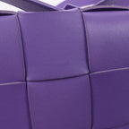 Bottega Veneta Maxi Intrecciato Cassette Leather Shoulder Bag in Purple