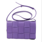 Bottega Veneta Maxi Intrecciato Cassette Leather Shoulder Bag in Purple