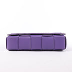 Bottega Veneta Maxi Intrecciato Cassette Leather Shoulder Bag in Purple
