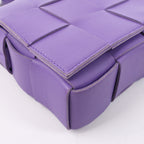 Bottega Veneta Maxi Intrecciato Cassette Leather Shoulder Bag in Purple