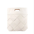 Bottega Veneta Maxi Intrecciato Leather Handbag in White