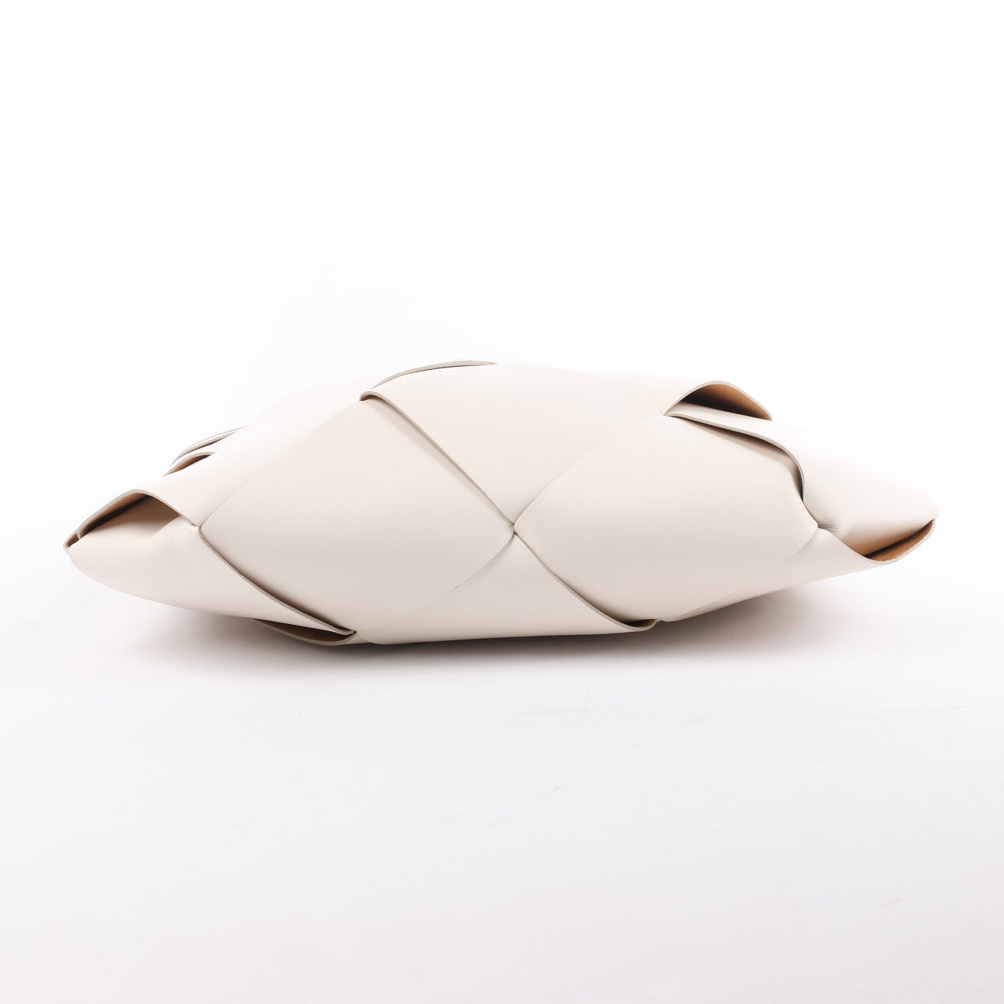 Bottega Veneta Maxi Intrecciato Leather Handbag in White