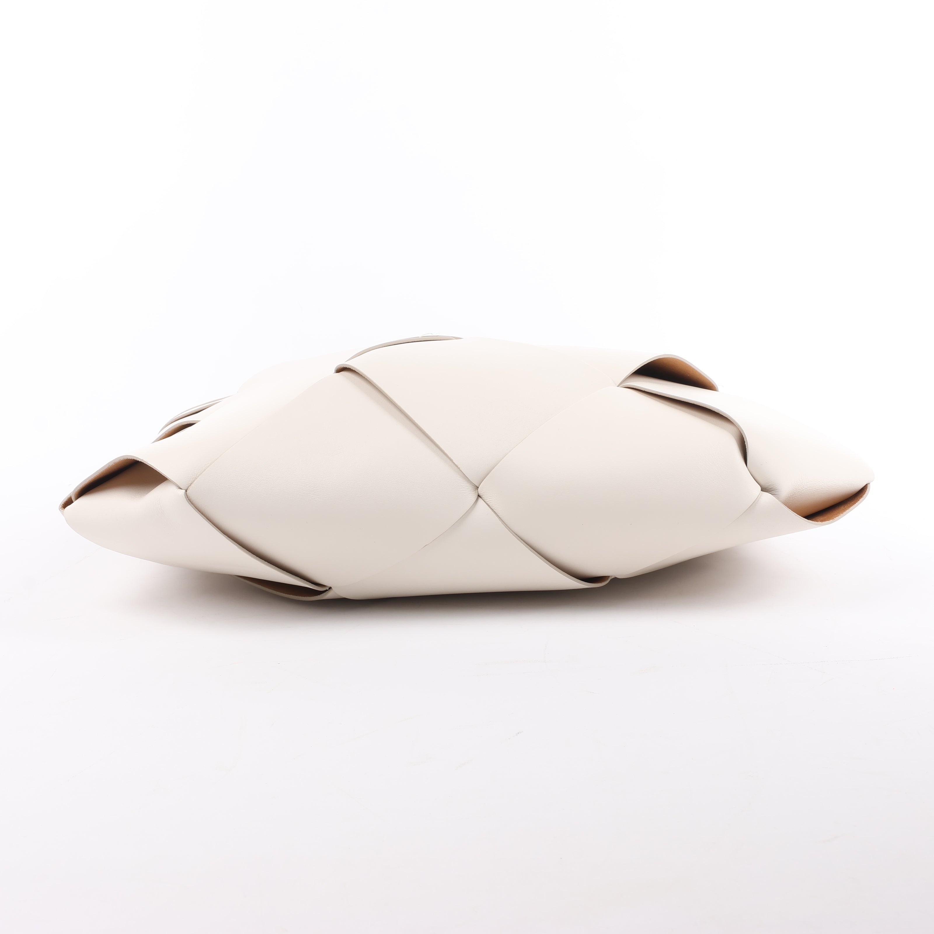 Bottega Veneta Maxi Intrecciato Leather Handbag in White