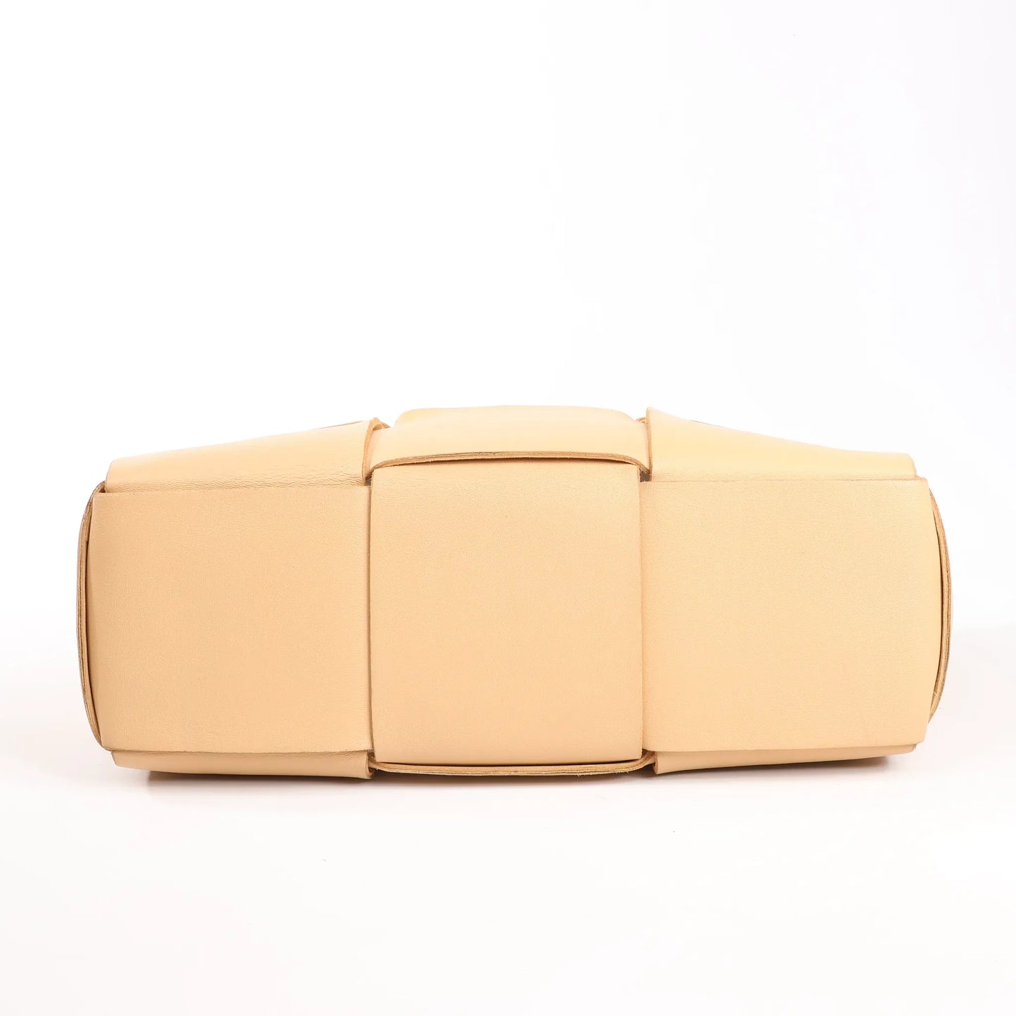 Bottega Veneta The Arco Maxi Intrecciato Large Leather Handbag in Beige