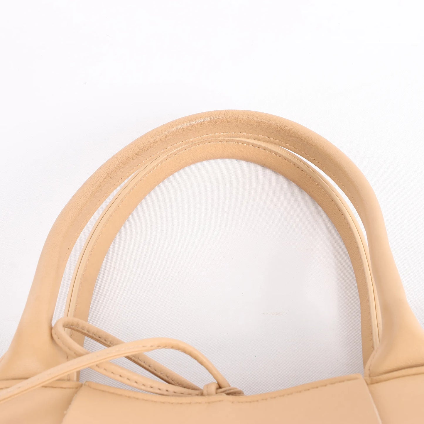 Bottega Veneta Nappa Maxi Intrecciato Medium Arco Handbag in Beige