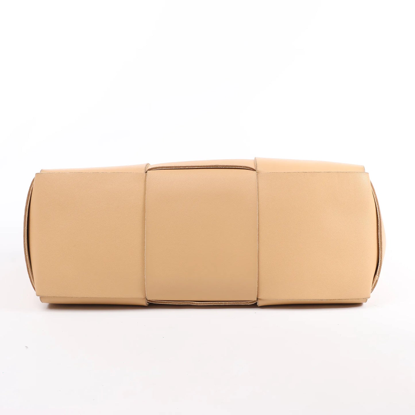 Bottega Veneta Nappa Maxi Intrecciato Medium Arco Handbag in Beige