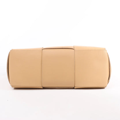 Bottega Veneta Nappa Maxi Intrecciato Medium Arco Handbag in Beige