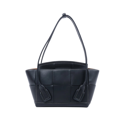 Bottega Veneta Arco Maxi Intrecciato Leather Handbag in Black