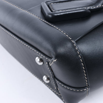 Bottega Veneta Arco Maxi Intrecciato Leather Handbag in Black