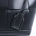 Bottega Veneta Arco Maxi Intrecciato Leather Handbag in Black