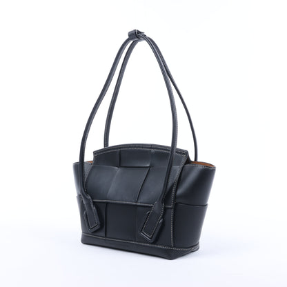 Bottega Veneta Arco Maxi Intrecciato Leather Handbag in Black