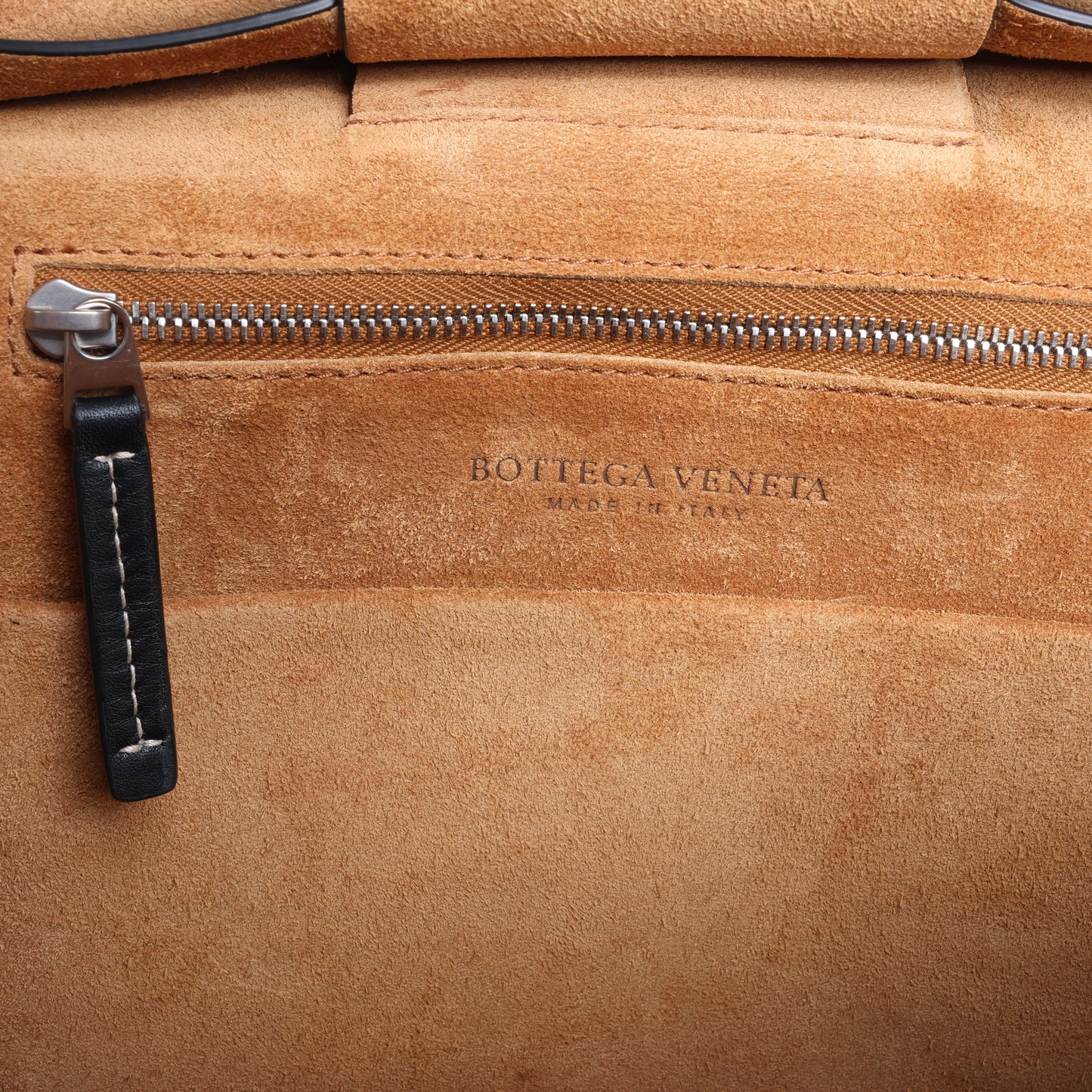 Bottega Veneta Arco Maxi Intrecciato Leather Handbag in Black