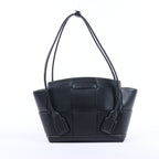 Bottega Veneta Arco Maxi Intrecciato Leather Handbag in Black