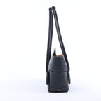 Bottega Veneta Arco Maxi Intrecciato Leather Handbag in Black