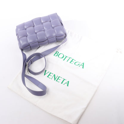 Bottega Veneta Padded Cassette Maxi Intrecciato Leather Shoulder Bag in Purple
