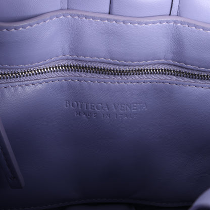 Bottega Veneta Padded Cassette Maxi Intrecciato Leather Shoulder Bag in Purple