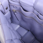 Bottega Veneta Padded Cassette Maxi Intrecciato Leather Shoulder Bag in Purple