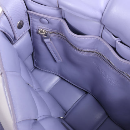 Bottega Veneta Padded Cassette Maxi Intrecciato Leather Shoulder Bag in Purple