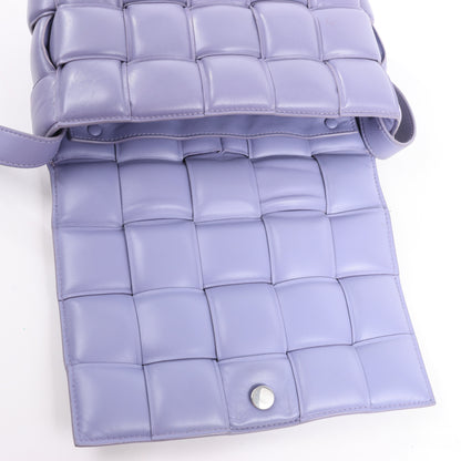 Bottega Veneta Padded Cassette Maxi Intrecciato Leather Shoulder Bag in Purple